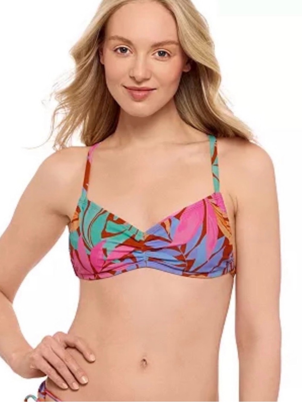 NWT salt + cove tropical bikini top